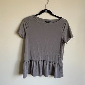 Banana Republic Boxy Peplum Top - Grey